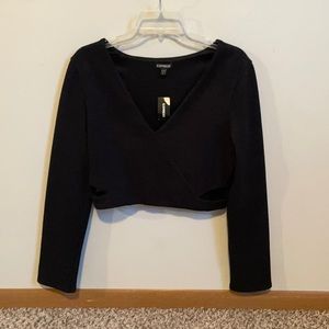Express Crop top with cut outs on the side, L